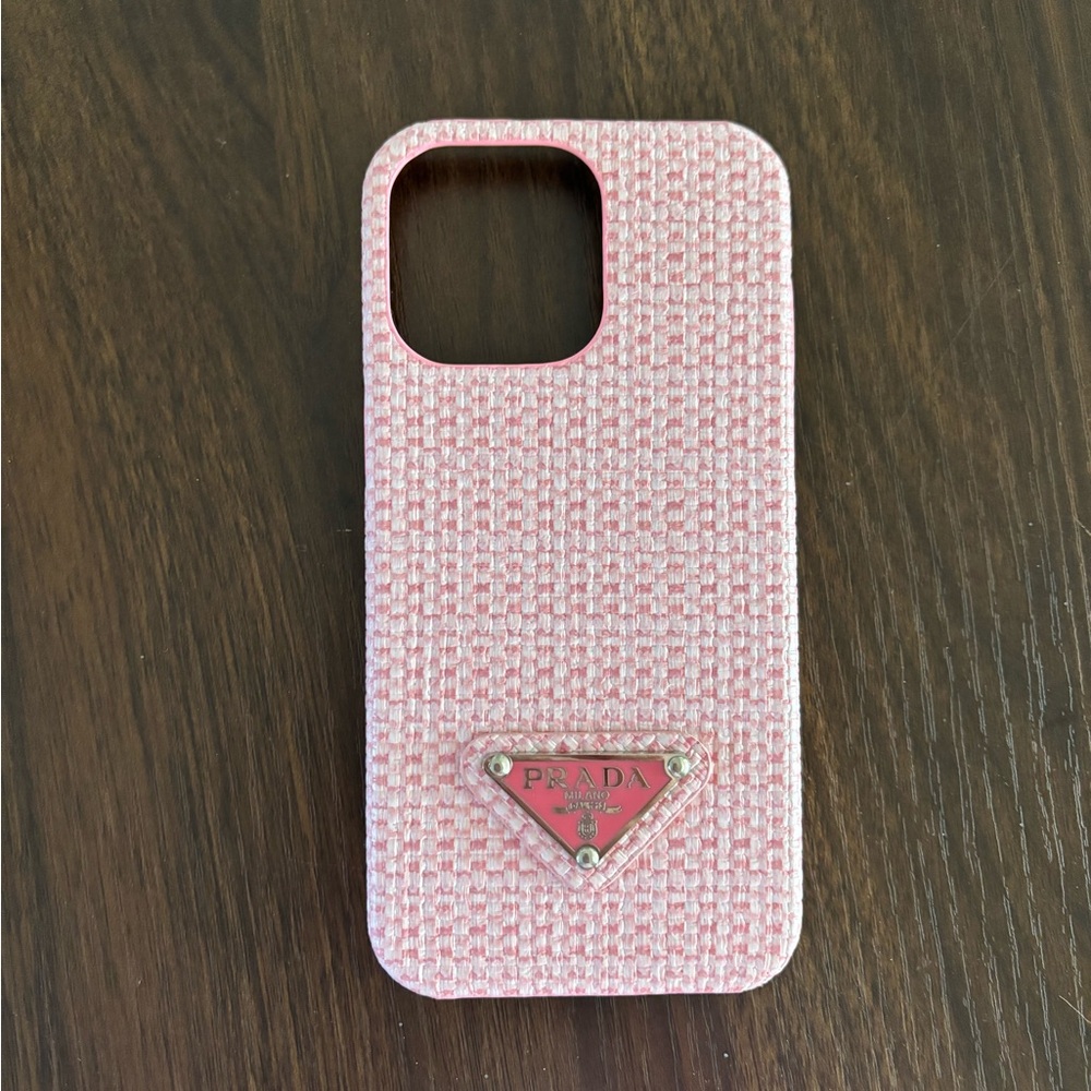 iPhone 15 pro max Textured Pink Phone Case